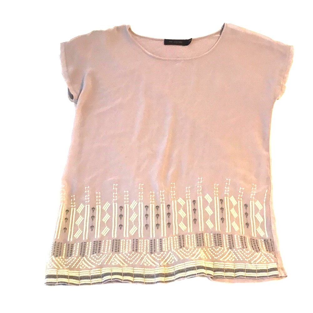 Chic top with sheer panel